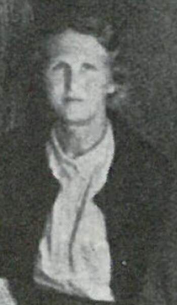 Utsnitt av Elise Petershagen på kvinneavdelingen på Grini