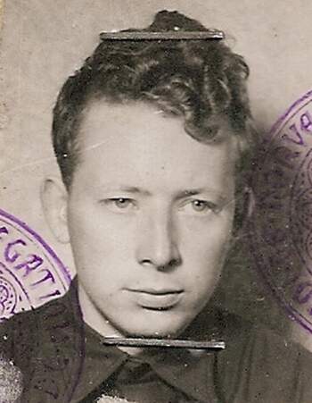 Kjell Anker Hansen, fotografert i Sverige våren 1945