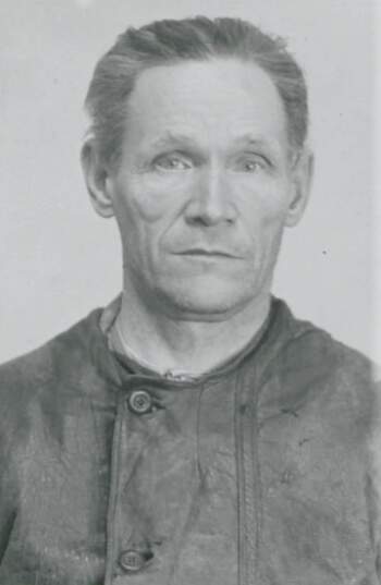 Aksel Pedersen Gjevert (portrettbilde fra fangekort)